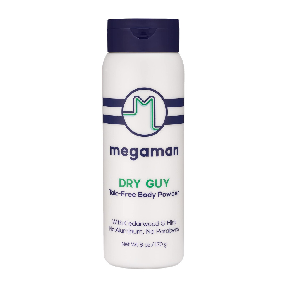 Polvere Assorbente Per Il Corpo Megaman Sweat - Dry Guy | Previene Irritazioni E Cattivi Odori | Inguine, Corpo, Piedi E Altro | Senza Talco, Com-image