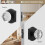 CLCTK Crystal Door Knobs Interior Vintage Passage Glass Door Knobs Matte Black Door Knobs for Hall Closet 1 Pack 2