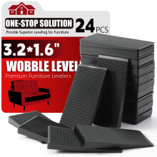 Meubelleveller 24-delig Kit Grootte Verscheidenheid | Multifunctionele rubberen vulring voor stelvoeten Stabiel | Anti-wiebelpad voor ongelijke tafel
