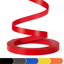 ZYJT PVC-randafwerking 7/8"""" x 25ft Niet-gelijmde randafwerking Rood fineer voor tafelkastmeubelbekleding
