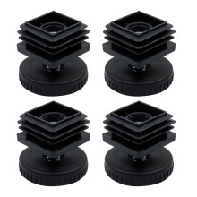 Antrader otthoni irodai asztal rasztal llthat szintezo lb muanyag fm ngyzet alak cso bettkszlet 30 mm x 30 mm fekete 4 szett