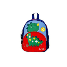 (Red) Kindergarten Cartoon Backpack Dinosaur Design Kids Backpack Dualshoulder