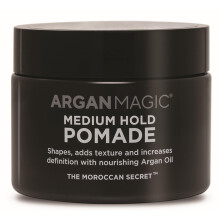 Argan Magic Medium Hold Pomade with Argan Oil | Shapes Adds Texture Increases Definition | Made in USA Paraben Free Cruelty Free (8 Oz)