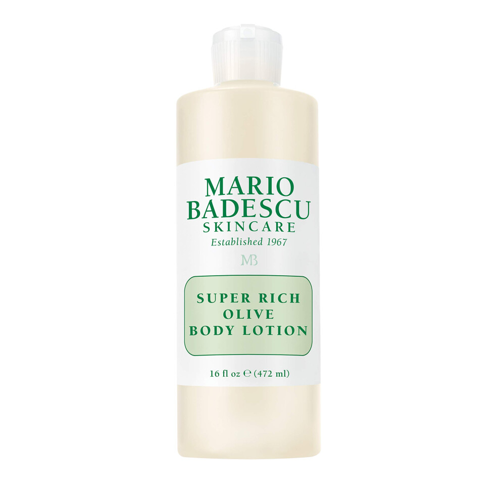 Mario Badescu Super Rich Olive Body Lotion for Dry Skin  Non-Greasy and Creamy Skin Care Moisturizer Infused with Olive Oil  Ideal for All Skin Types