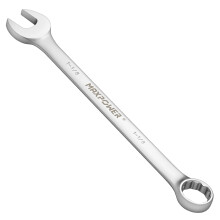 MAXPOWER 1-1/8 Inch Combination Wrench Industrial Grade Spanners with 12 Point Box End Durable Chrome Vanadium Steel with Off Corners Design 15 Deg