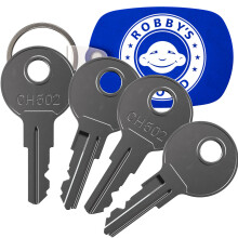 Cle de remplacement CH505 pour les botes a outils de camion et les botes a outils de poignee de paddle marquees CH-505-1 Robbys Cloud Keychain