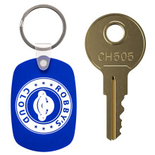 Cle de remplacement CH505 pour les botes a outils de camion et les botes a outils de poignee a pagaie marquees CH-505-1 Robbys Cloud Keychain i