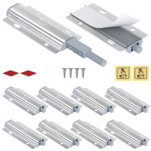 Kasten Vergrendelingen Magnetische duwvergrendeling Jiayi 10-pack Push-to-Open deurvergrendeling Heavy Duty Touch-vergrendelingen Keukendeur Push Rel