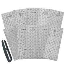 Zestaw diamentowych kamieni do ostrzenia 10 szt. Diamentowych plytek docierajacych Gruba/srednia/drobna ostrzalka 180/240/400/600/800/1000/1200/1500/
