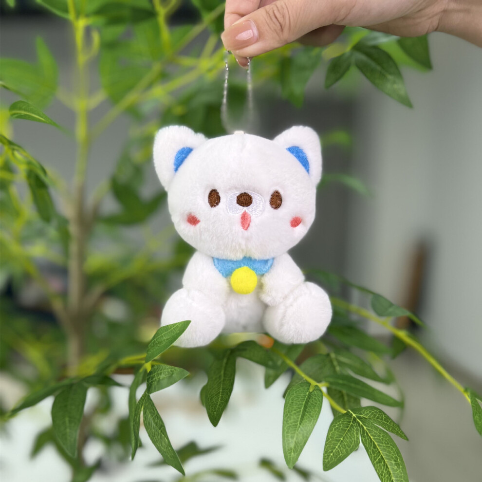 (Blue Bead Chain) Cute 11cm Adorable Sitting Bear Plush Toy Keychain For Gifts And Weddings-image-OPC-PGTG9DN-NEW
