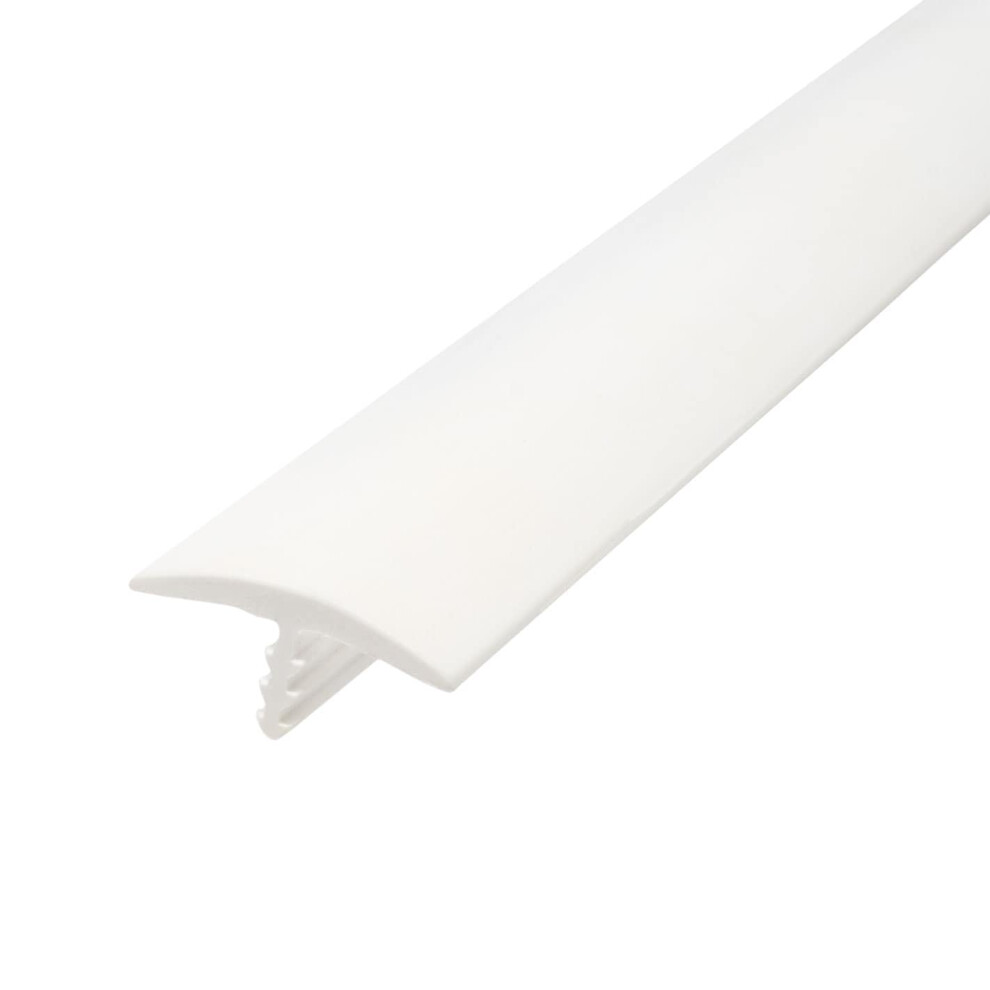 Outwater Industries 25 Foot White 3/4 Inch Center Barb Tee Moulding T Molding Hobbyist Pack  Small Projects  Arcade Machines and Tables