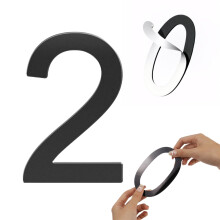 Self-adhesive 6 Inch House Numbers Acrylic House Number Modern House Numbers Black Mailbox Numbers for Outside Address Home Number for Apartments