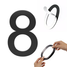 Self-adhesive 3 Inch House Numbers Acrylic House Number Modern House Numbers Black Mailbox Numbers for Outside Address Home Number for Apartments