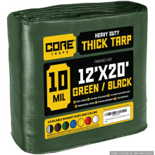 Plandeka Core Tarp Heavy Duty 10 Mil Pokrowiec na plandeke Wodoodporna, odporna na promieniowanie UV, odporna na rozdarcia i rozdarcia plandeka polie