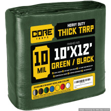 Core Tarps Heavy Duty 10 Mil Tarp Cover Waterdicht UV-bestendig Scheur- en scheurbestendig polyzeil met versterkte randen voor dakcamping Patio Zwemb