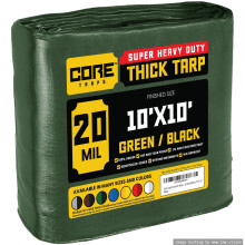 Core Tarps Extreme Heavy Duty 20 Mil Tarp Cover Waterdicht UV-bestendig Scheur- en scheurbestendig Poly-zeildoek met versterkte randen voor dakcampin