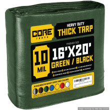 Plandeka Core Tarp Heavy Duty 10 Mil Pokrowiec na plandeke Wodoodporna, odporna na promieniowanie UV, odporna na rozdarcia i rozdarcia plandeka polie