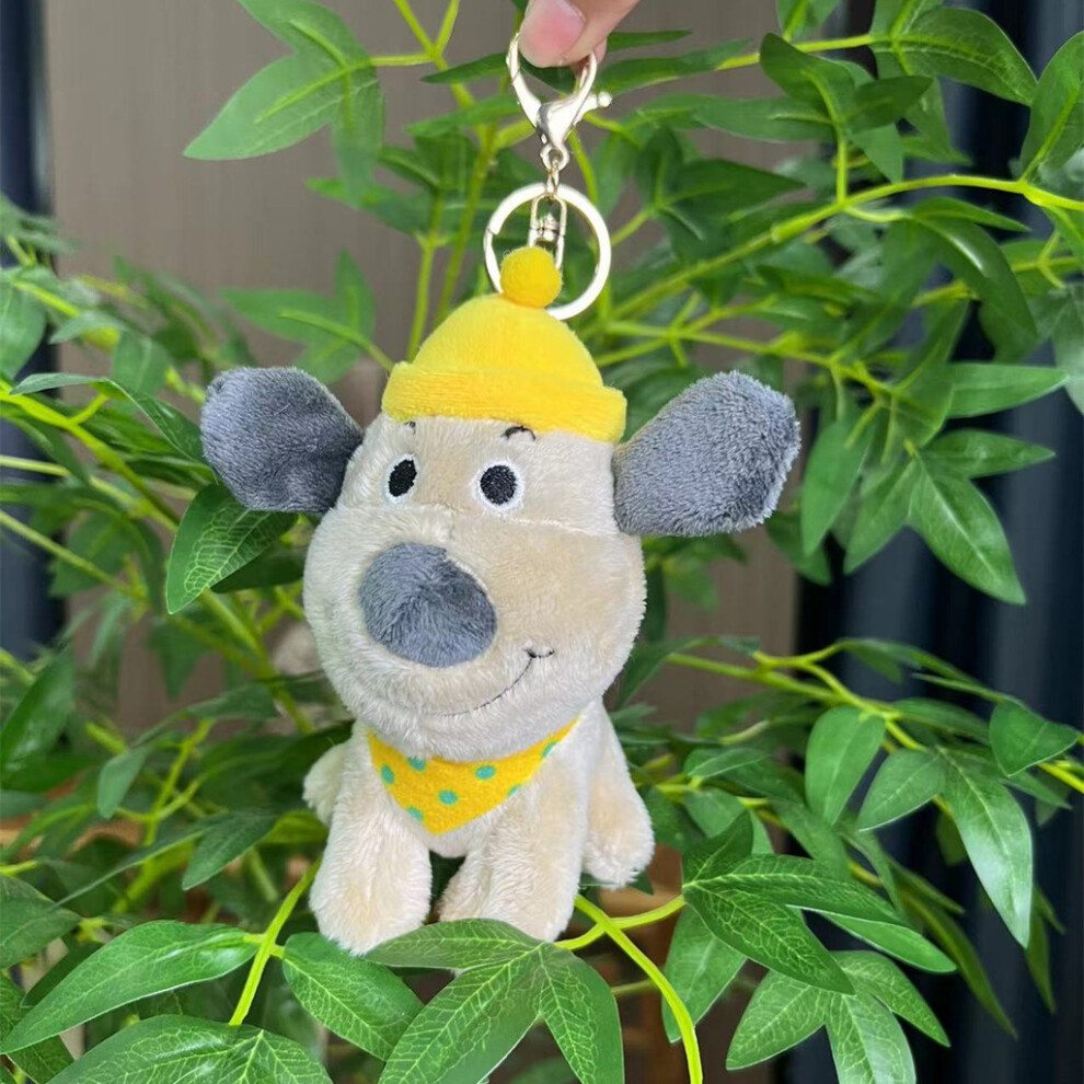 (Yellow Gold Chain) Stuffed Charming Dog Animal Doll With Colorful Chains Ideal Keychain For Accessories-image-OPC-PGTG9Y6-NEW