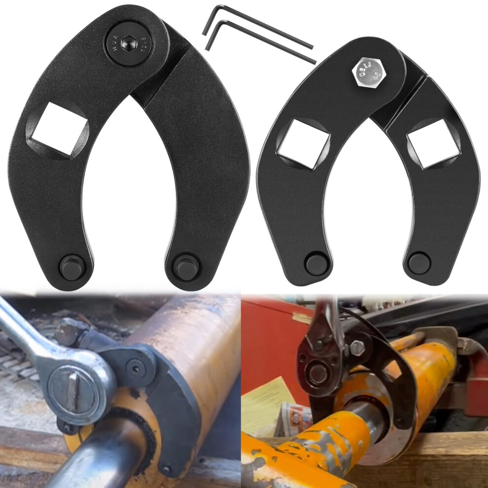 Sunluway 1266 Adjustable Gland Nut Wrench & 7463 Small Adjustable Gland Nut Wrench Universal For Hydraulic Cylinders On Most Farm & Construction Equip 7427046748148