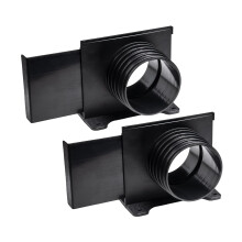 POWERTEC 70358-P2 4-calowa brama srutownicza do montazu na scianie z gwintowanym uchwytem do odsysania pylu  2 szt.