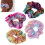 4pz Elastici per Capelli Metallici Lucenti, Scrunchies per Donne e Ragazze 1