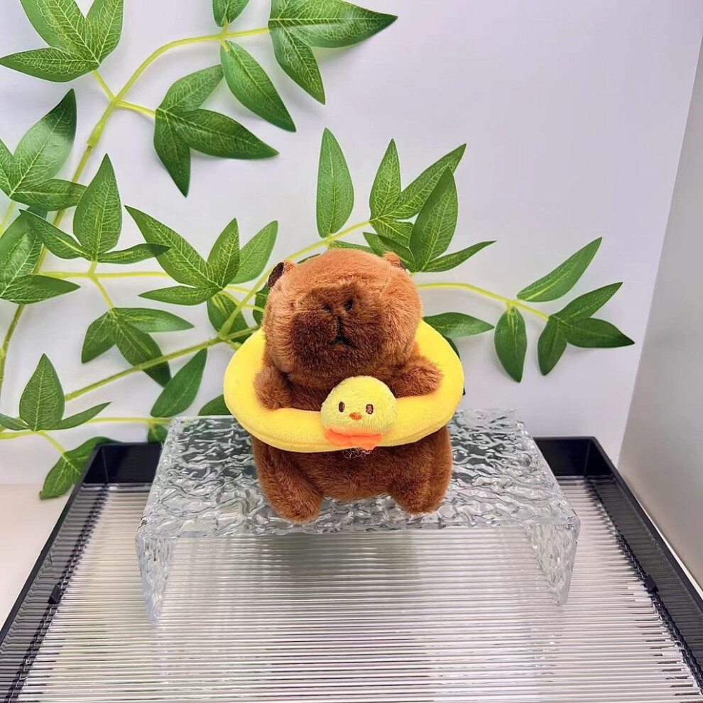 (Yellow Chick, 11cm Gold Keychain) Plush Capybara Stylish Pendant Keychain Adorable Stuffed Animal Bag Decoration For-image-OPC-PGTGDDJ-NEW