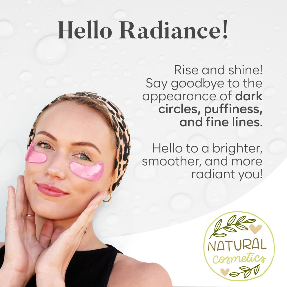 Caffeine Under Eye Gel Patches - Revitalizing Under Eye Patches For Dark Circles - Eye Patches For Puffy Eyes - Eye Patch With Niacinamide