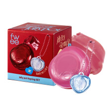 fwee Glowy Jelly Pot + ZESTAW Brelokw | Dewy Jelly Lip & Blush Color Tinted Glow Jelly Balm Dewy Buildable Finish - Sugar Coat (Koralowy Rz) | 0,14