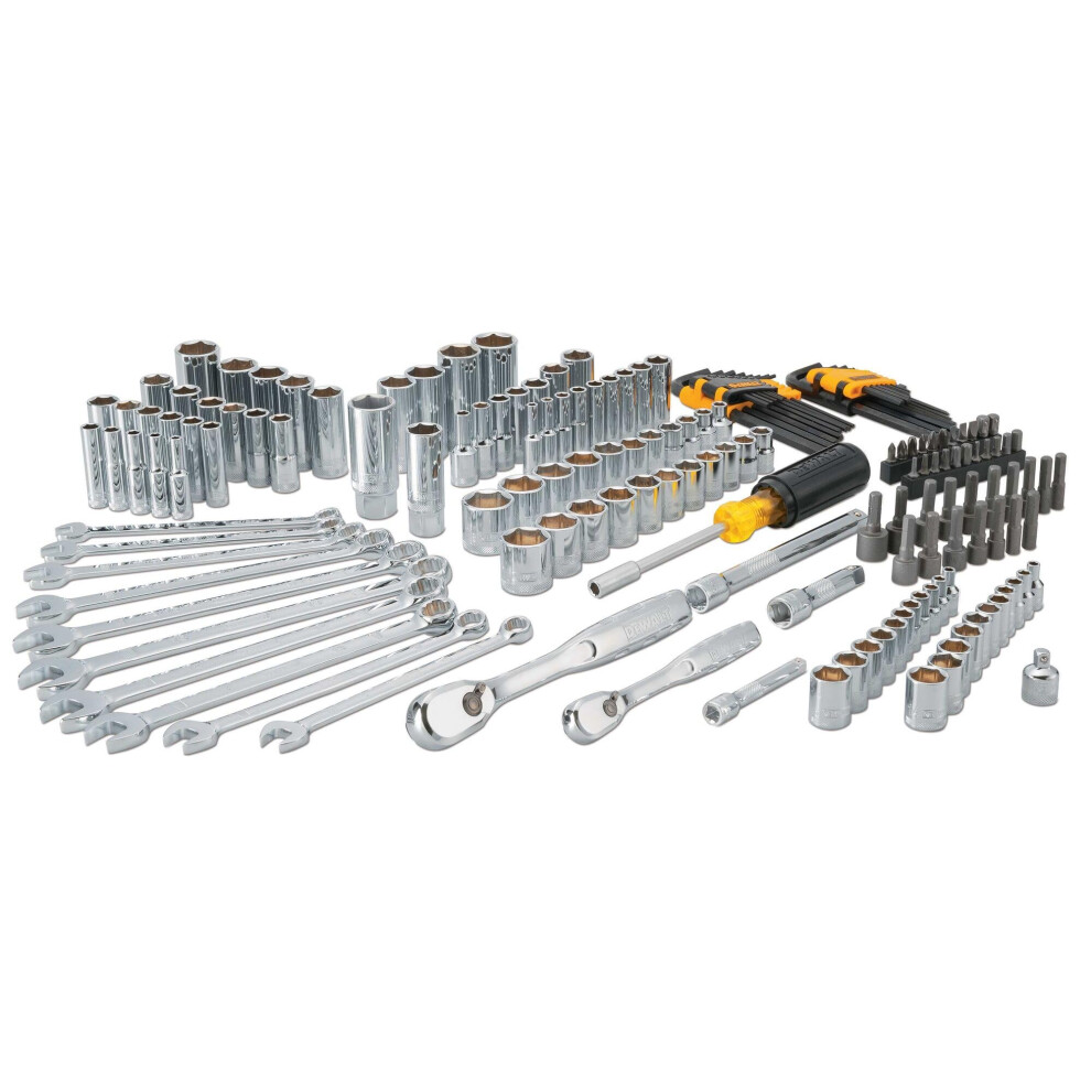 DEWALT Mechanics Tool Set  1/4 and 3/8 Inch Drive  SAE  172-Piece (DWMT81533)