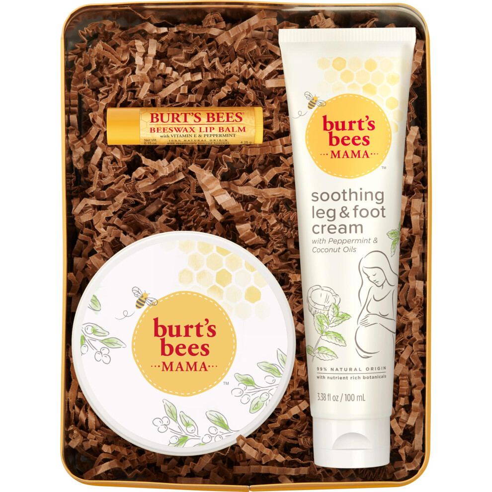 Burt's Bees Pregnancy Essentials Gifts Set  3 Giftable Baby Shower Products & Must Have Baby Registry Items  Nourishing Skincare - Mama Belly Butter