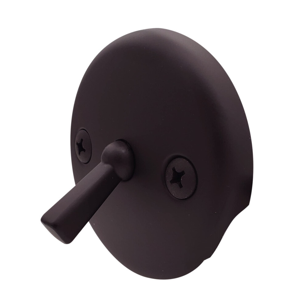 Westbrass R330-12 3-1/8"""" Two-Hole Bathtub Overflow Faceplate With Trip Lever And Screws Oil Rubbed Bronze 747028097604