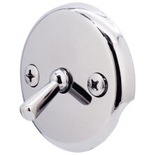 Piastra di troppo pieno per vasca da bagno a due fori Westbrass R330-26 da 3-1/8"""" con leva di sgancio e viti, cromo lucido