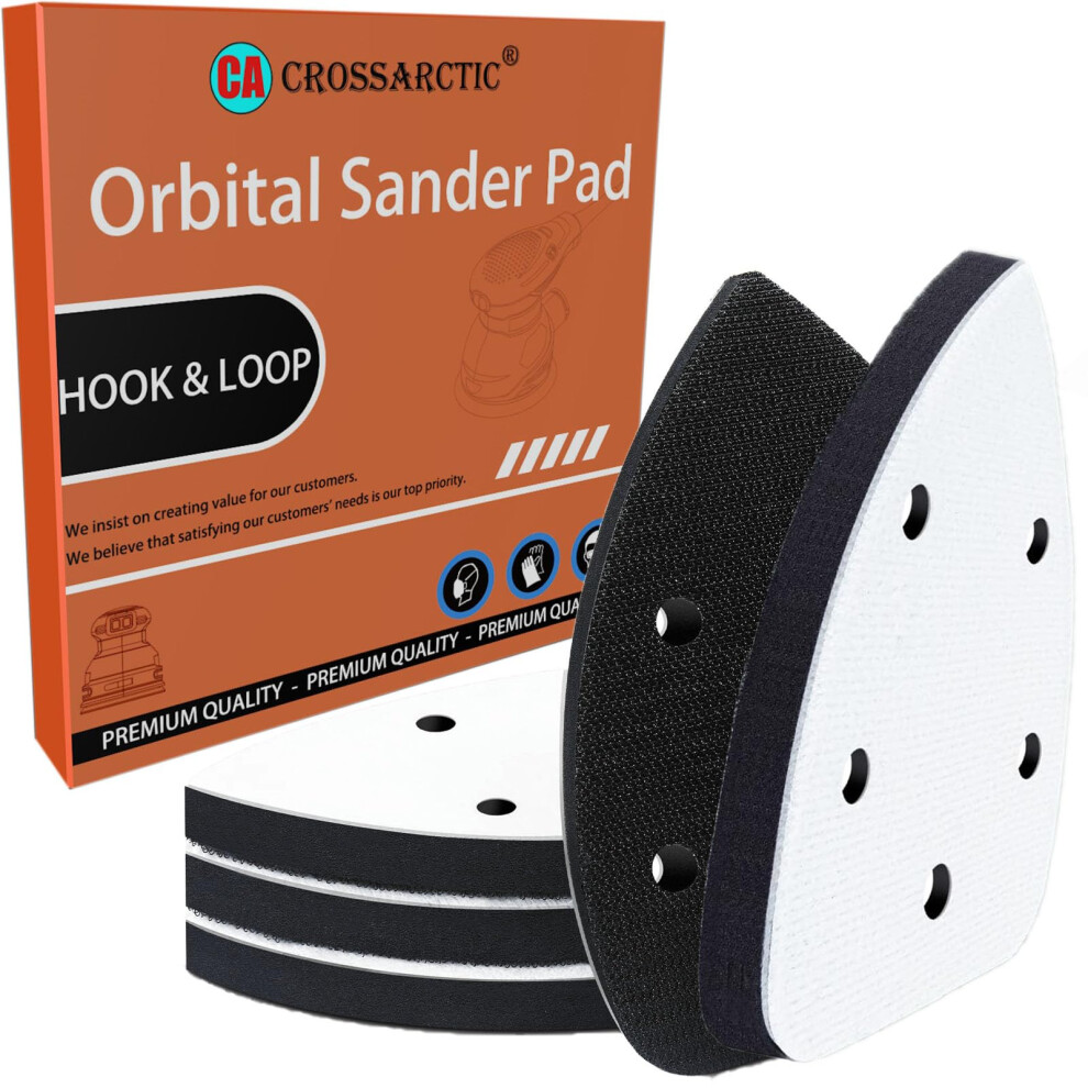 Crossarctic Confezione Da 4 Dischetti Abrasivi Triangolari - Interfaccia A Strappo Con 5 Fori - Schiuma Eva - Compatibili Con Mouse Sander E Supe-image