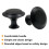Biaungdo 15 Pack 1Inch Flat Black Kitchen Cabinet Knobs Drawer Dresser Handles Knobs Round Drawer Handles 2