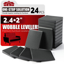 Meubelleveller 24-delig Kit Grootte Verscheidenheid | Multifunctionele rubberen vulring voor stelvoeten Stabiel | Anti-wiebelpad voor ongelijke tafel