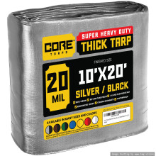 Core Tarps Extreme Heavy Duty 20 Mil Tarp Cover Vodotesn Poly plachta odoln proti UV zren a roztren s vyztuenmi okraji pro stren kempingov