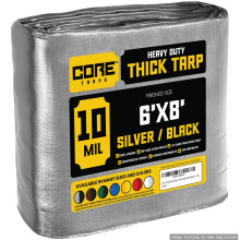 Core Tarps Heavy Duty 10 Mil Tarp Cover Vodotesn, UV odoln Polyesterov plachta odoln proti roztren a roztren s vyztuenmi okraji pro stren