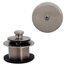 Westbrass Twist & Close Tub Trim Set with One-Hole Overflow Faceplate Satin Nickel D94-07