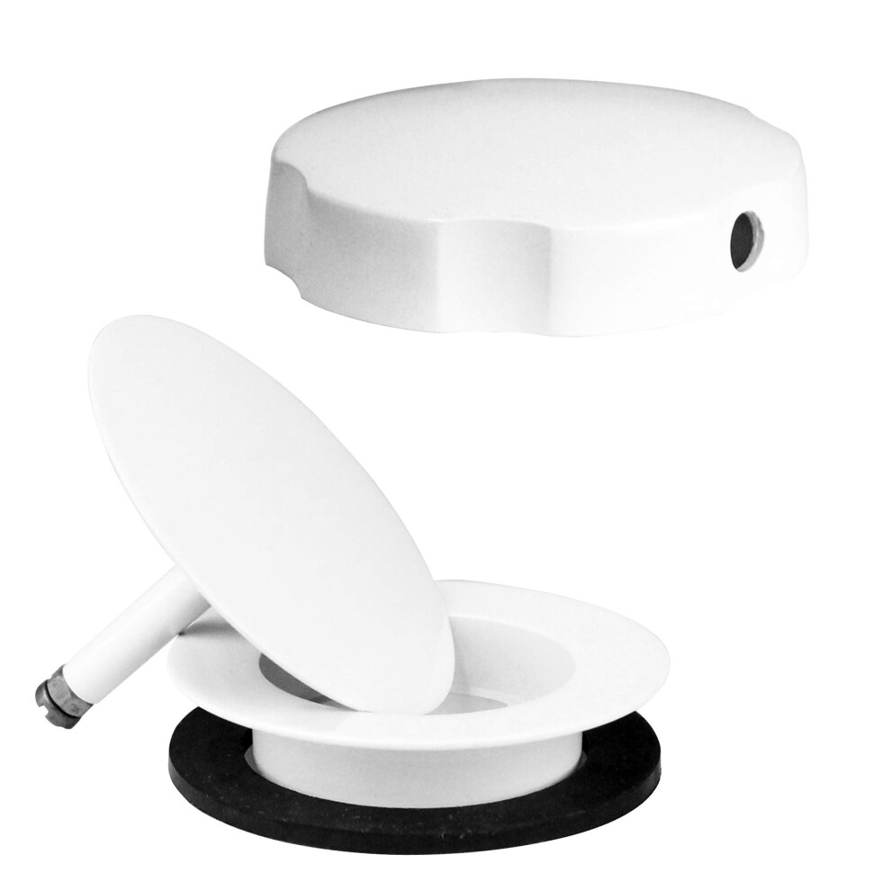 Westbrass European Style Trim For Cable Drive Bath Waste Powder Coat White D50te-50 747028008426