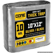 Core Tarps Heavy Duty 10 Mil Tarp Cover Vodotesn Poly plachta odoln proti UV zren a roztren s vyztuenmi okraji pro stren kempingov clun s