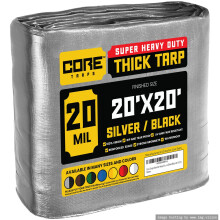 Core Tarps Extreme Heavy Duty 20 Mil Tarp Cover Vodotesn Poly plachta odoln proti UV zren a roztren s vyztuenmi okraji pro stren kempingov