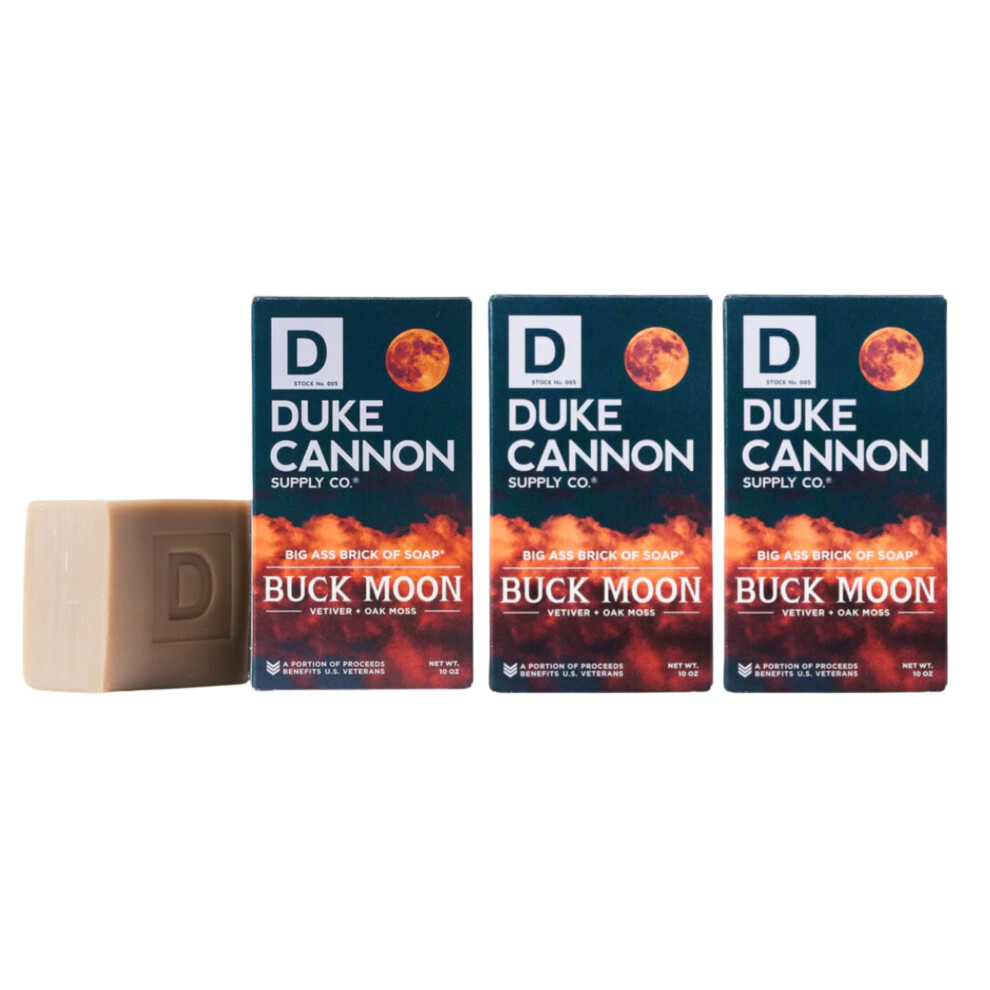 Duke Cannon Supply C Duke Cannon Big Brick Of Soap - High Country | 10 Oz. Triple Milled Bar Soap | Birchwood & Tonka Scent | Supports U.s. Veterans 3 Pack