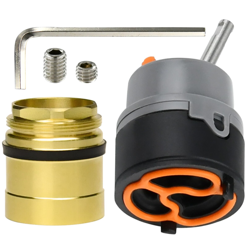 Rp50587 Replacement Cartridge Valve Compatible With Delta Dst Single Handle Kitchen And Lavatory Faucets - Includes Rp51503 Bonnet Nut Easy Installat 763449496895