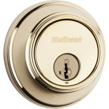 Kwikset 817 Deadbolt Lock polrozott srgarz, kerek klso kulcsos elso bejrati ajt csknyll SmartKey Rekey biztonsgi egyhengeres holtcsavar Mi