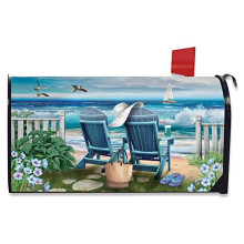 Briarwood Lane Seaside Escape Zomer Magnetische Brievenbus Cover Nautisch Standaard