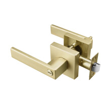STARPY Satin Brass Interior Door Handle Privacy Door Lever for Bath & Bed Keyless Door Lock Door Knob