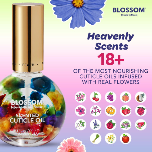 Έλαιο Νυχιών Blossom Ενυδατικό, Αρωματισμένο με Λουλούδια, 0.92 fl. oz, Ζουμερό Ροδάκινο 1