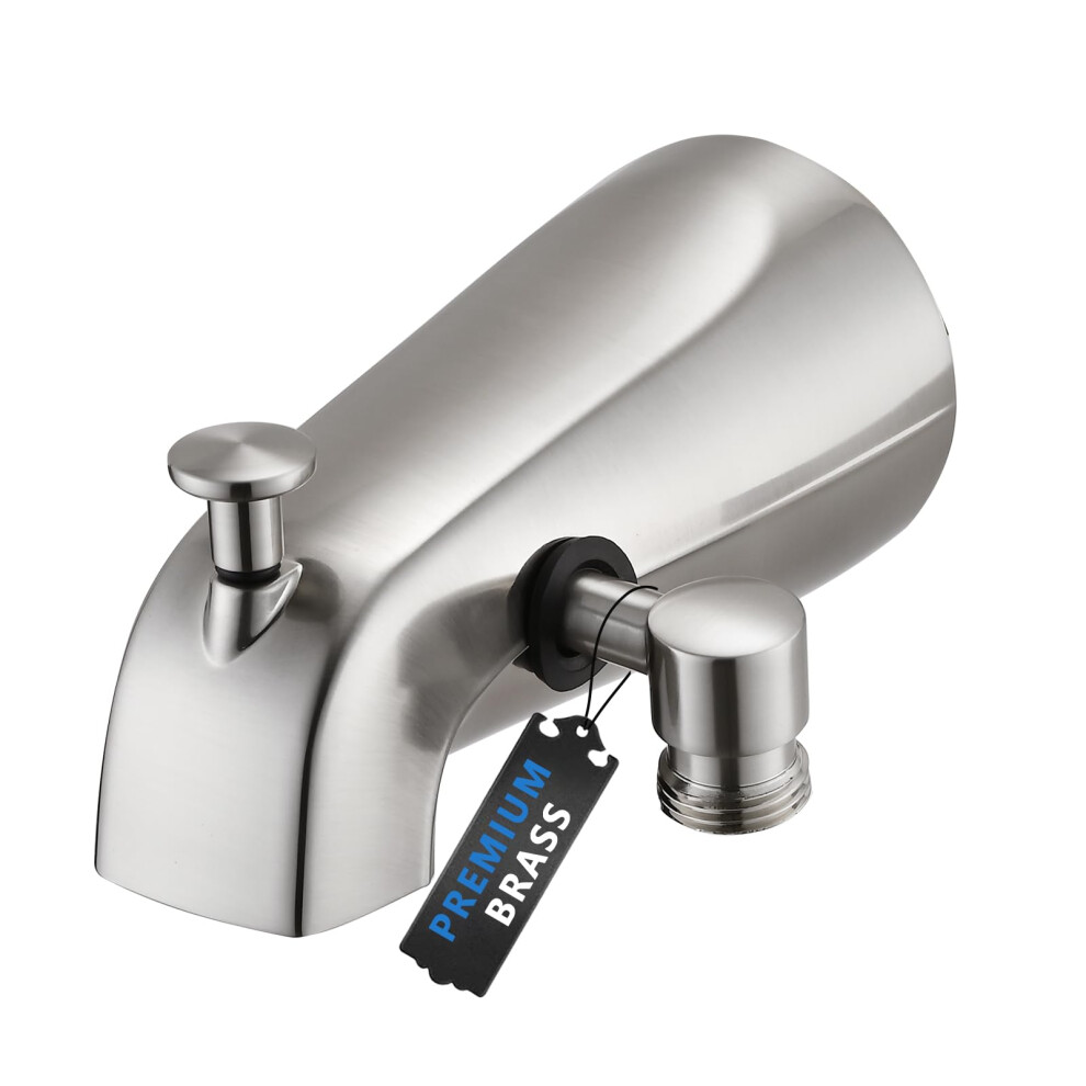 Proox All Metal Tub Spout With Diverter Brushed Nickel Diverter Tub Spout For Hand Shower 737494191289