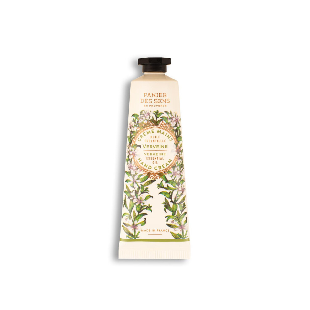 Panier Des Sens Cream - Hand For Dry Cracked Hands And Skin - Verbena Mini Hand Lotion Moisturizer Mask - With Shea Butter And Olive Oil - Hand