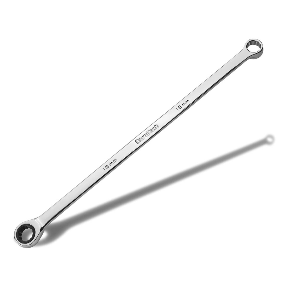 Duratech 18Mm Extra Long Ratcheting Wrench Metric Cr-V Steel 820909693703